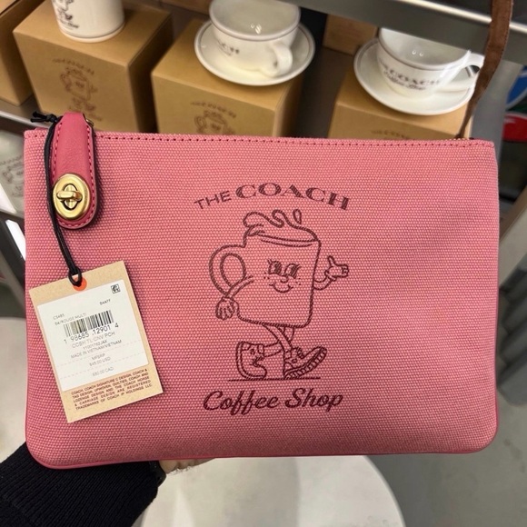 Coach Handbags - Coach Coffee Shop Lil Miss Jo Pink Pouch NWT